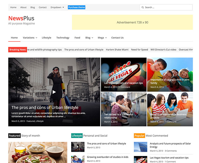 NewsPlus - News and Magazine WordPress theme