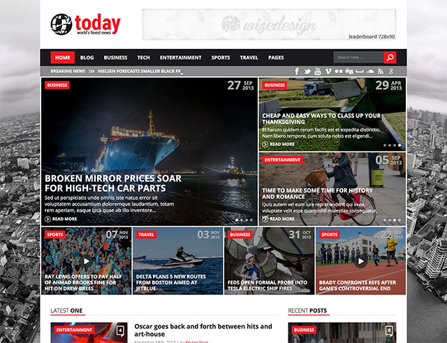 Today - News & Magazine WordPress Theme