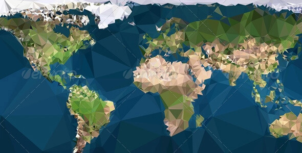 Triangled Vector World Map