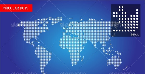 World Map – dots + squares