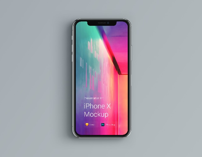 iPhone X Mockup, Changeable Materials