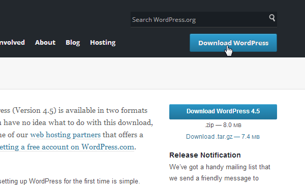 download WordPress