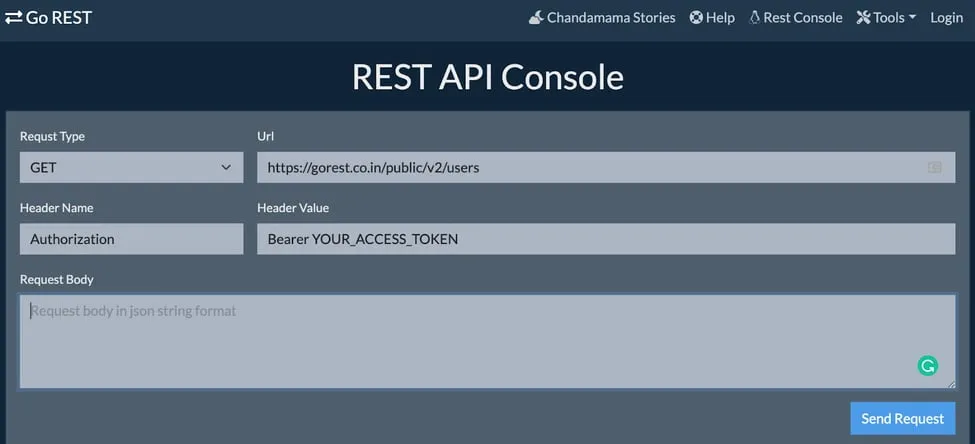 Rest Console